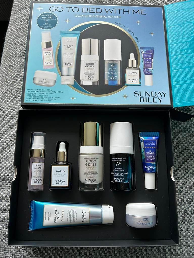 Sunday Riley Go to Bed with me Complete Evening Routine-New!, Ophalen of Verzenden, Nieuw, Gehele gezicht, Verzorging