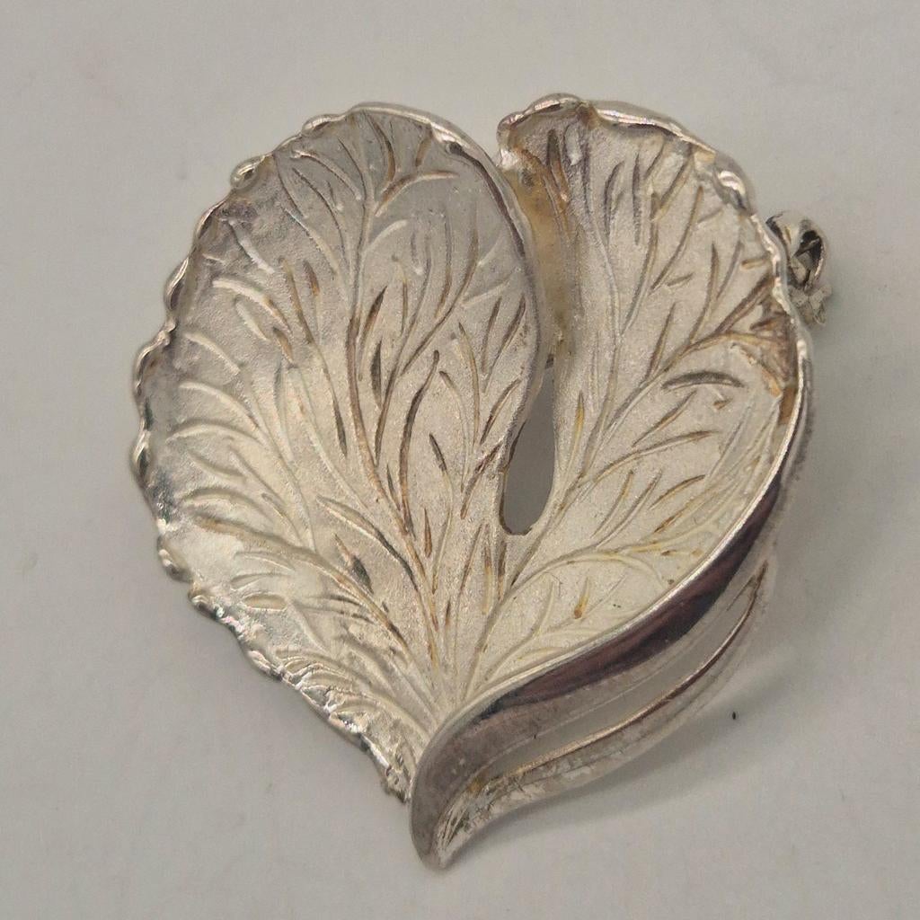 Mooie vintage K&L 835 zilveren broche, Sieraden, Tassen en Uiterlijk, Broches, 4 tot 7 cm, Gebruikt, Verzenden, Zilver