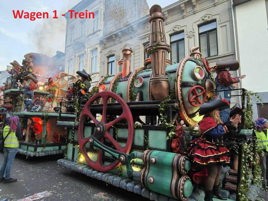 Carnavalswagen/Praalwagen - Steampunk / Industrieel Thema, Ophalen, Gebruikt, Versiering, Carnaval