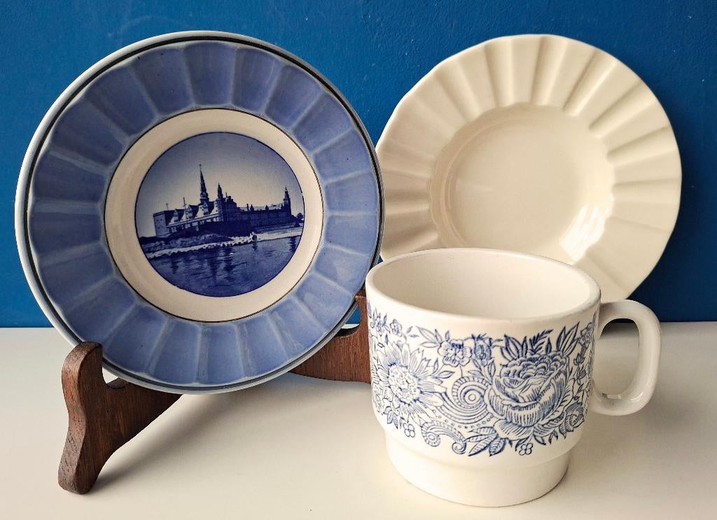 Blauwwit/Royal Copenhagen Wedgwood Badonviller, Antiek en Kunst, Ophalen of Verzenden