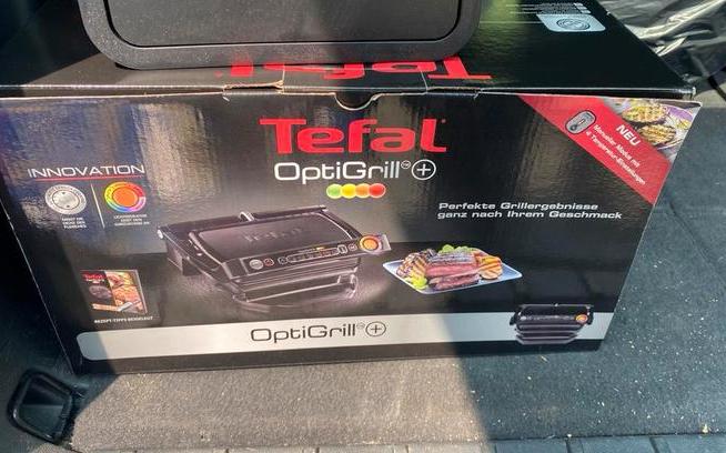 Nieuw: Tefal Optigrill+ Contactgrill zwart grill, Ophalen, Uitneembare platen, Nieuw