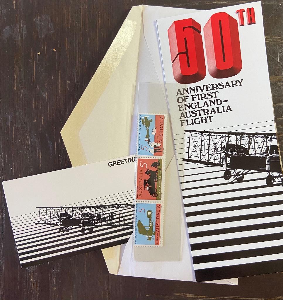 Australie  1969 First Flight folder + stamps, Verzenden, Postfris