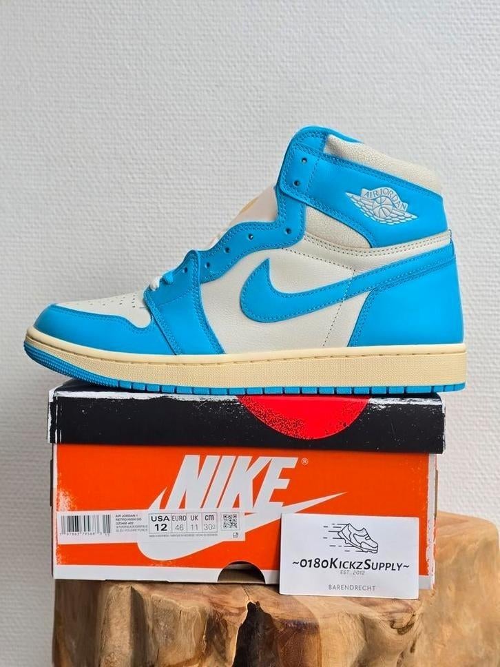 Nike Air Jordan 1 Retro High OG 'UNC Reimagined' - Maat 46, Kleding | Heren, Schoenen, Blauw, Nieuw, Ophalen of Verzenden, Sneakers of Gympen