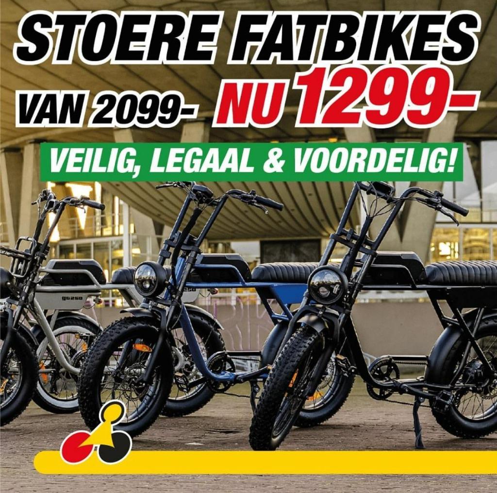 Stoere Fatbikes - Direct Leverbaar van 2099 naar 1299, Ophalen, Nieuw, 50 km per accu of meer, Overige merken