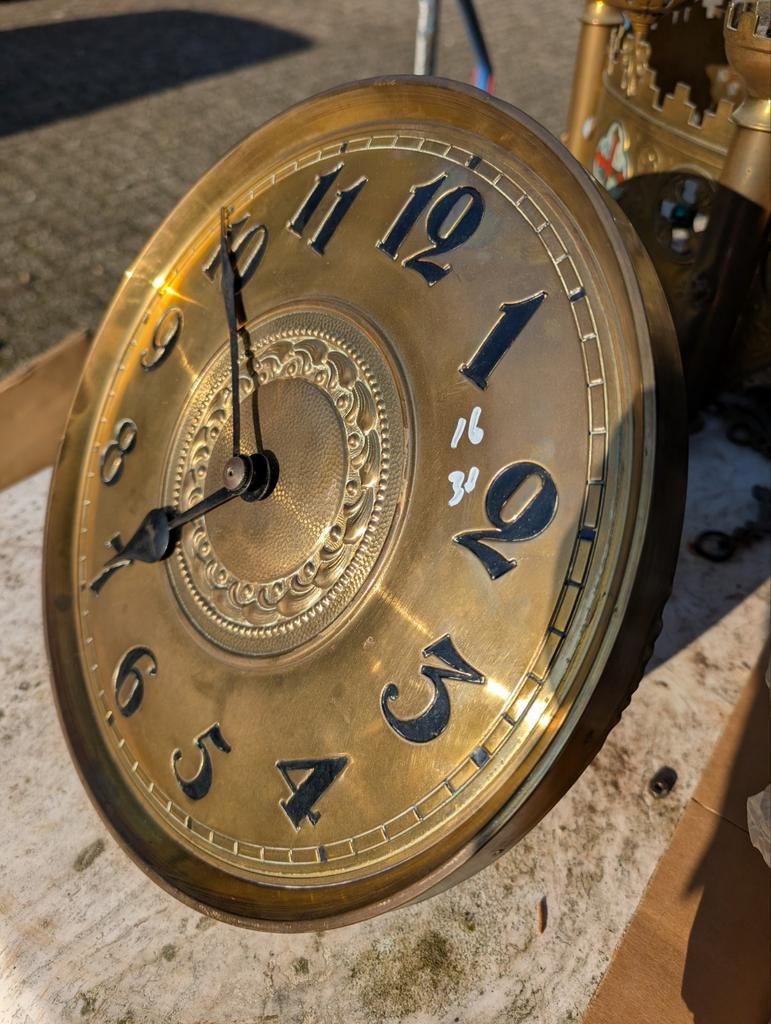 Uurwerk staande bim bam klok doorsnede 30 cm. €35., Antiek en Kunst, Ophalen