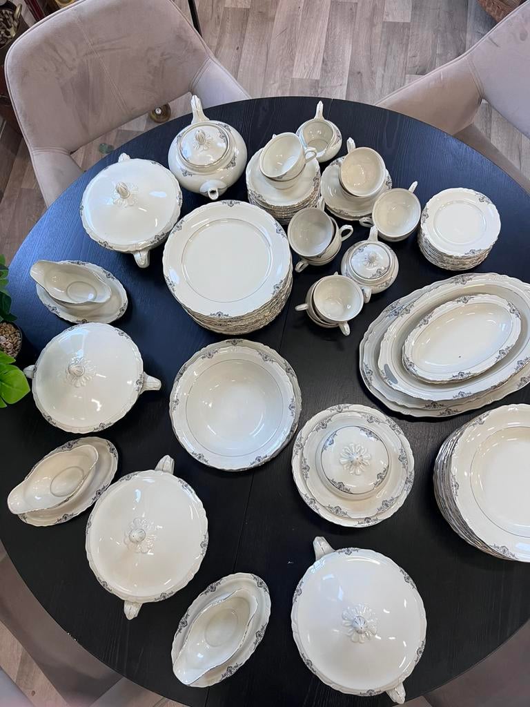 Bareuther Bavaria vintage porseleinen servies – 88-delig, Antiek en Kunst, Antiek | Servies compleet, Ophalen of Verzenden