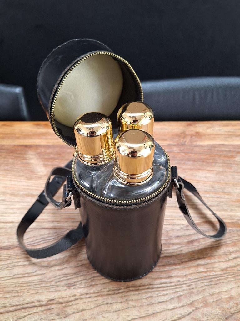 vintage Grant's Scotch whisky reis-set reisbar met 3 flesjes, Ophalen of Verzenden, Zo goed als nieuw, Overige typen