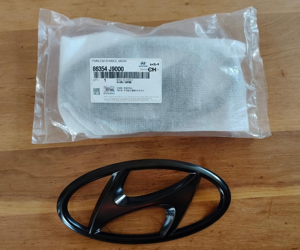 Hyundai logo ZWART 2 stuks, 2 x embleem Hyundai zwart, Auto diversen, Autostickers, Ophalen of Verzenden