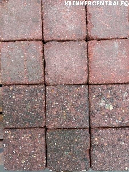 950m2 rood koppel/cobblestones betonklinkers 14x14x7cm dubbe