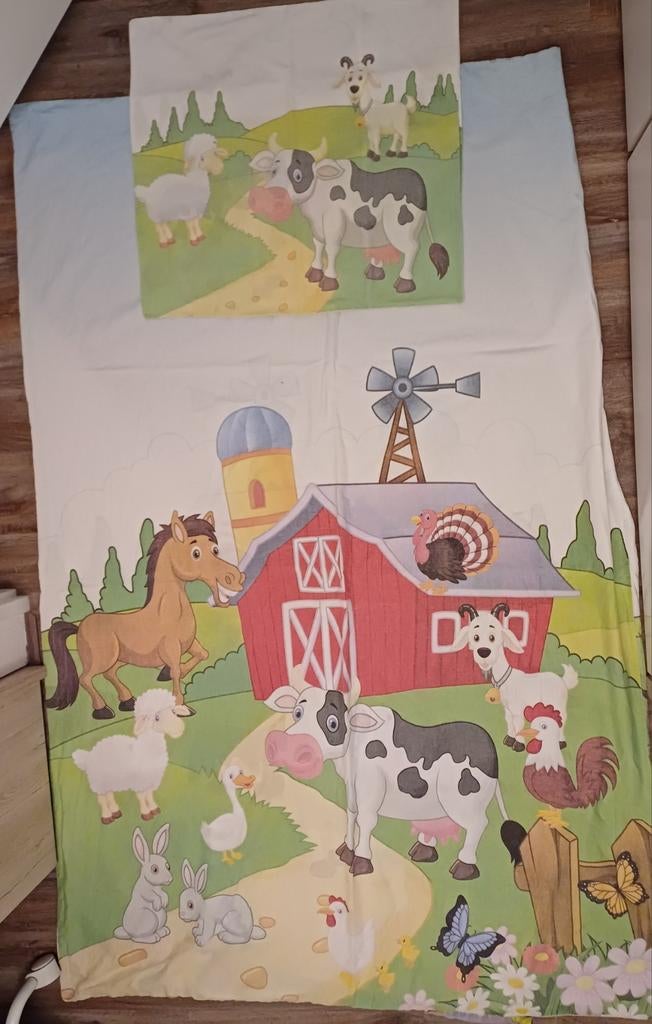 Dekbedovertrek boerderij, Gebruikt, Overige kleuren, Jongetje of Meisje, Dekbedovertrek