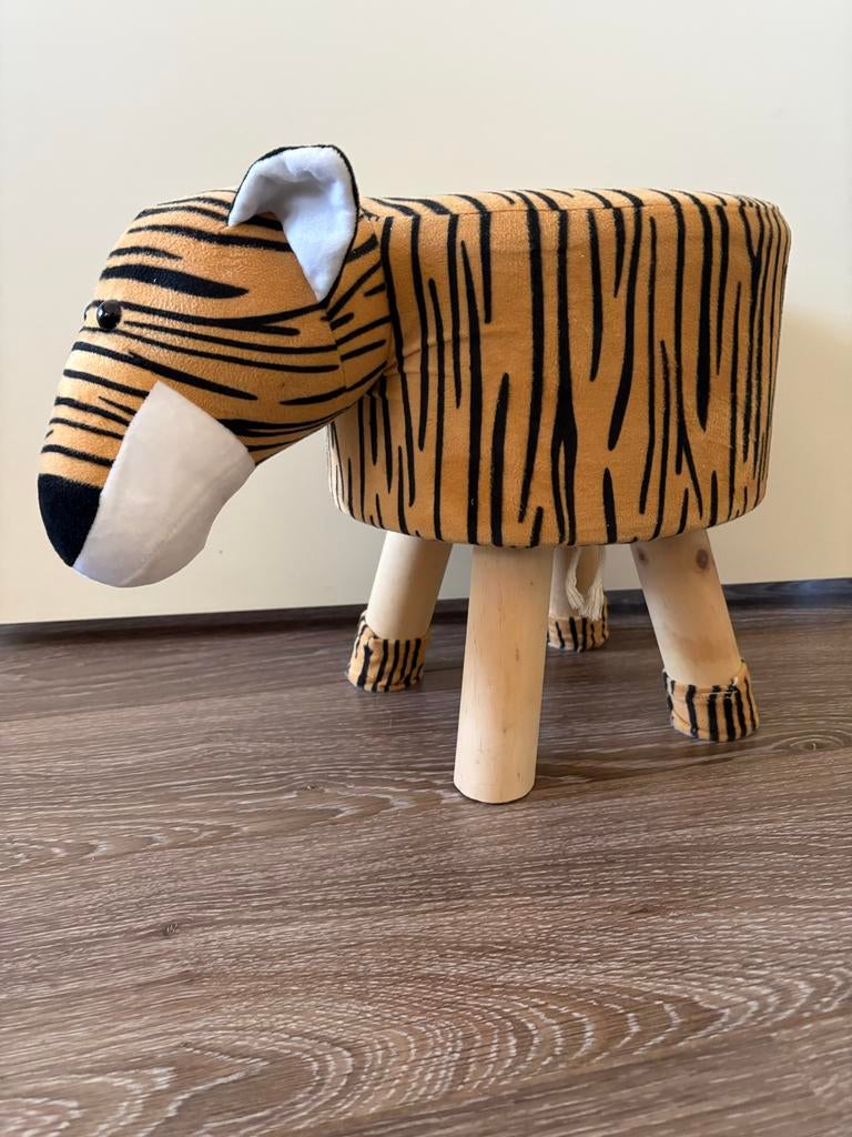 Leuk tijger krukje voor de kinderkamer, Ophalen of Verzenden, Zo goed als nieuw