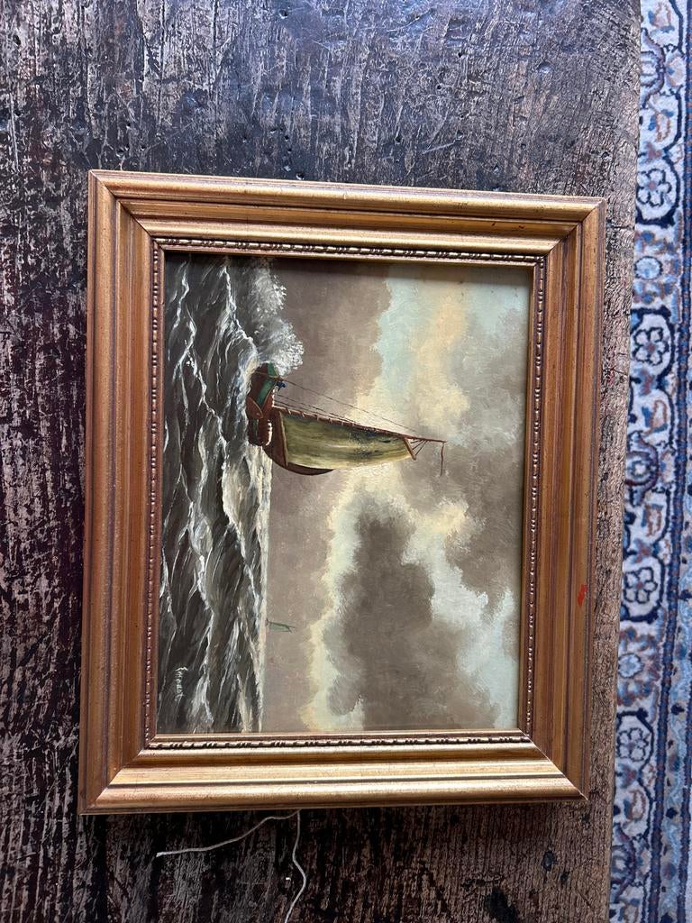 Antiek schilderij van de schilder Emondt, Antiek en Kunst, Kunst | Schilderijen | Klassiek, Ophalen of Verzenden