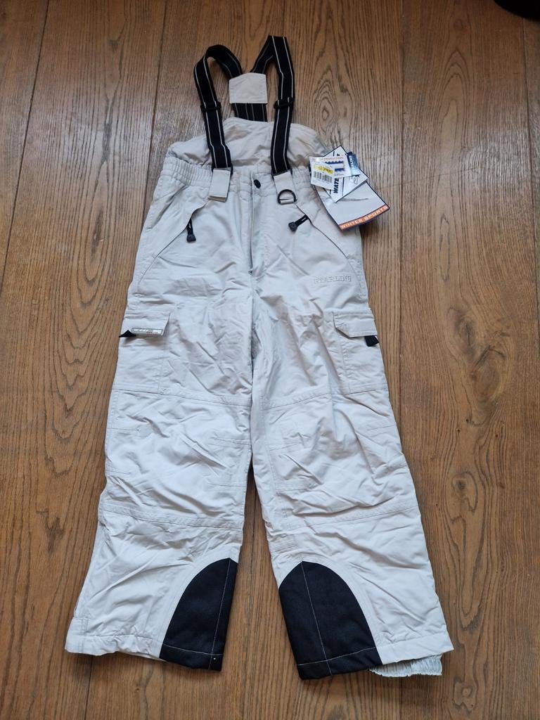 Skibroek NIEUW grijs beige maat 128, Ophalen of Verzenden, Nieuw, Jongen of Meisje, Broek