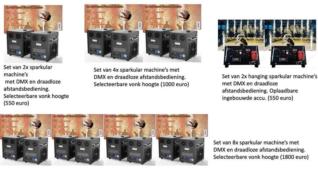 Sparkulars, confetti shooters, rookmachines, Muziek en Instrumenten, Licht en Laser, Ophalen of Verzenden, Nieuw, Licht