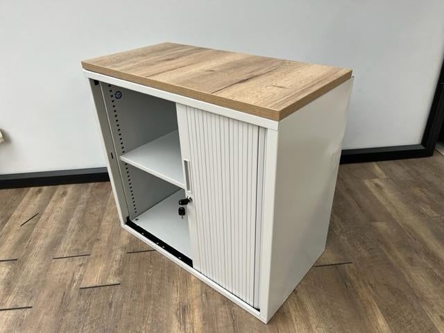 Roldeurkast 72.5 H licht grijs, Ophalen of Verzenden