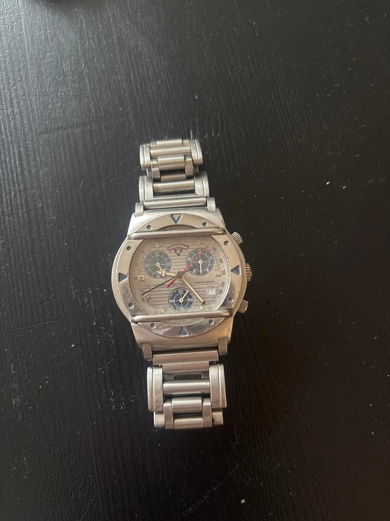 Certina Horloge (batterij), Ophalen, Staal, 1960 of later, Polshorloge