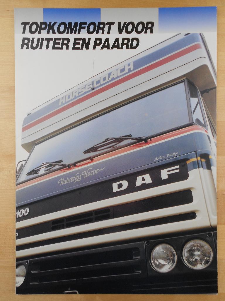 DAF Paardenwagen Brochure 1988 Westfalia 2500 2300 2100 1900, Ophalen of Verzenden, Zo goed als nieuw, Overige merken, DAF