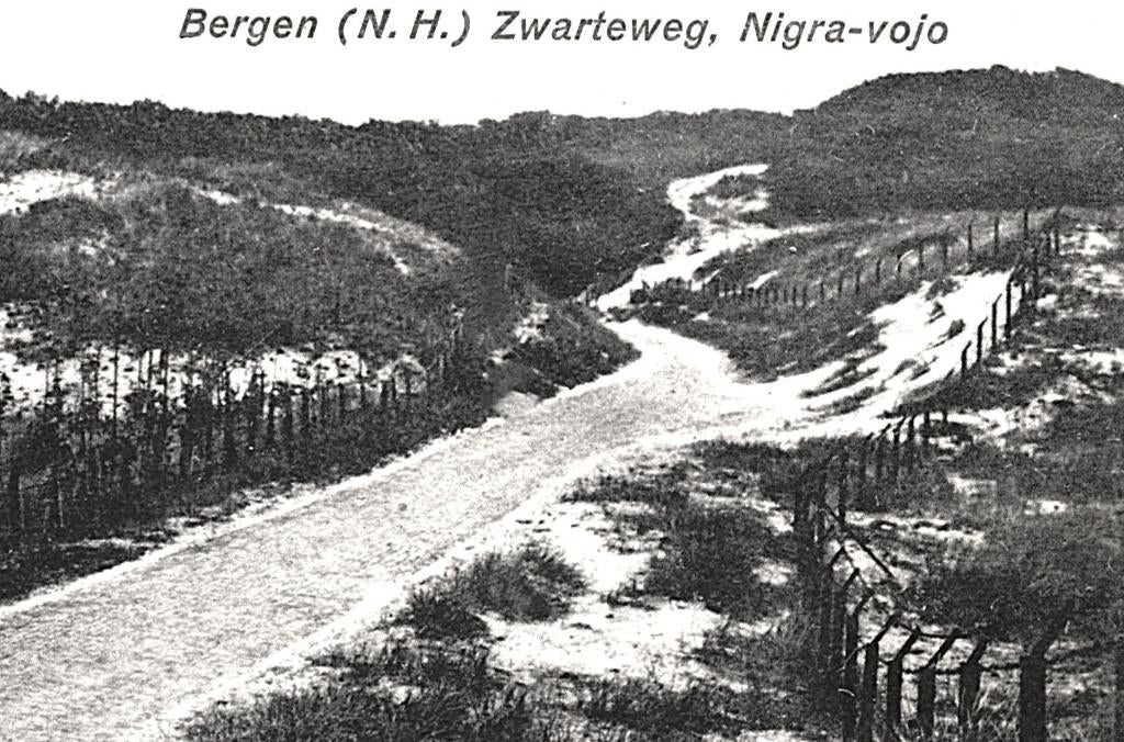 80566 Bergen  Zwarteweg Nigra Vojo 1936 Postzegel afgeweekt, Ophalen of Verzenden, 1920 tot 1940, Gelopen, Noord-Holland