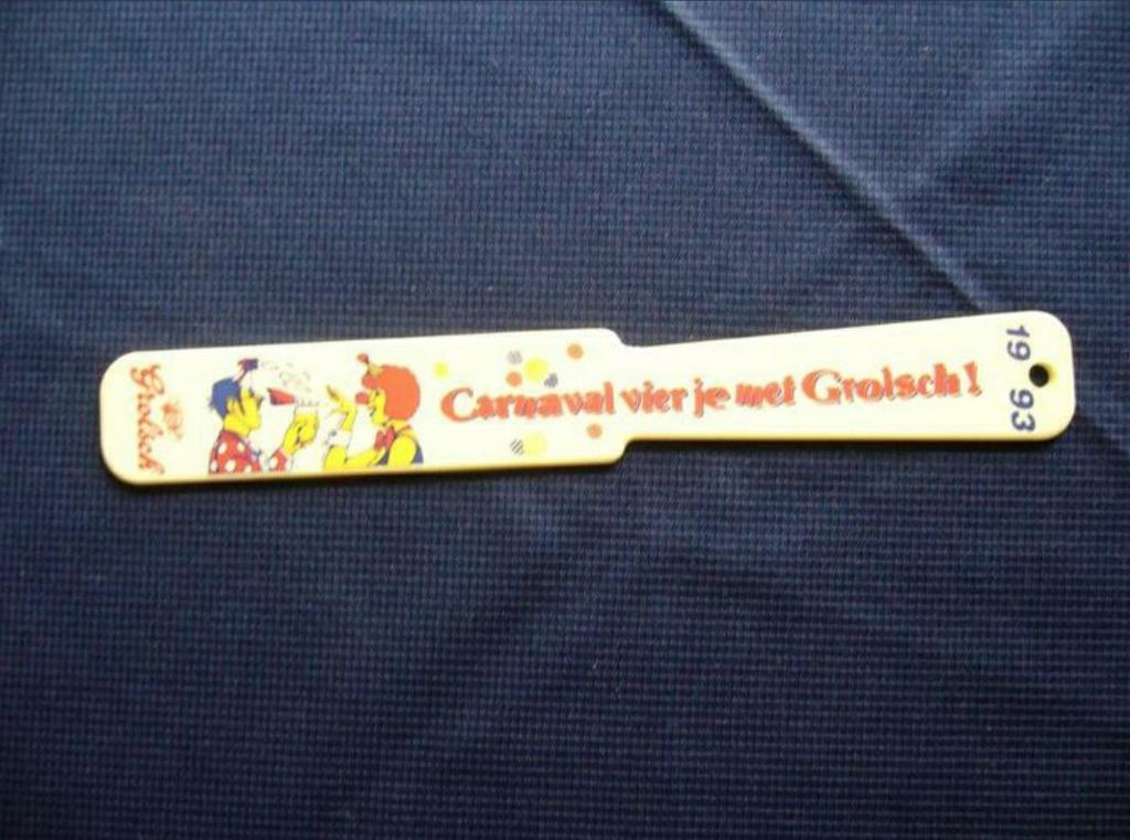 Grolsch schuimspatel carnaval 1993, Verzamelen, Ophalen of Verzenden, Zo goed als nieuw, Overige typen, Grolsch