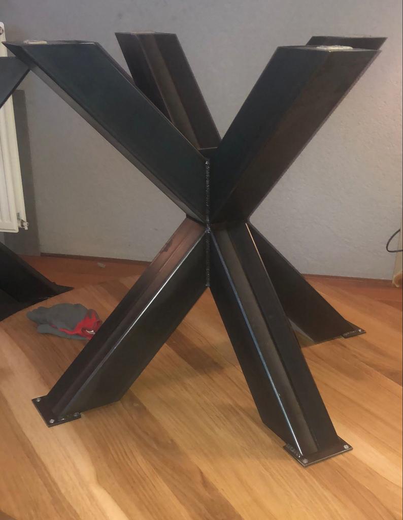 Kruispoot tafelpoot zwart 10 x10cm 74cm hoog, Ophalen, Tafelpoot, 50 tot 100 cm, Zo goed als nieuw