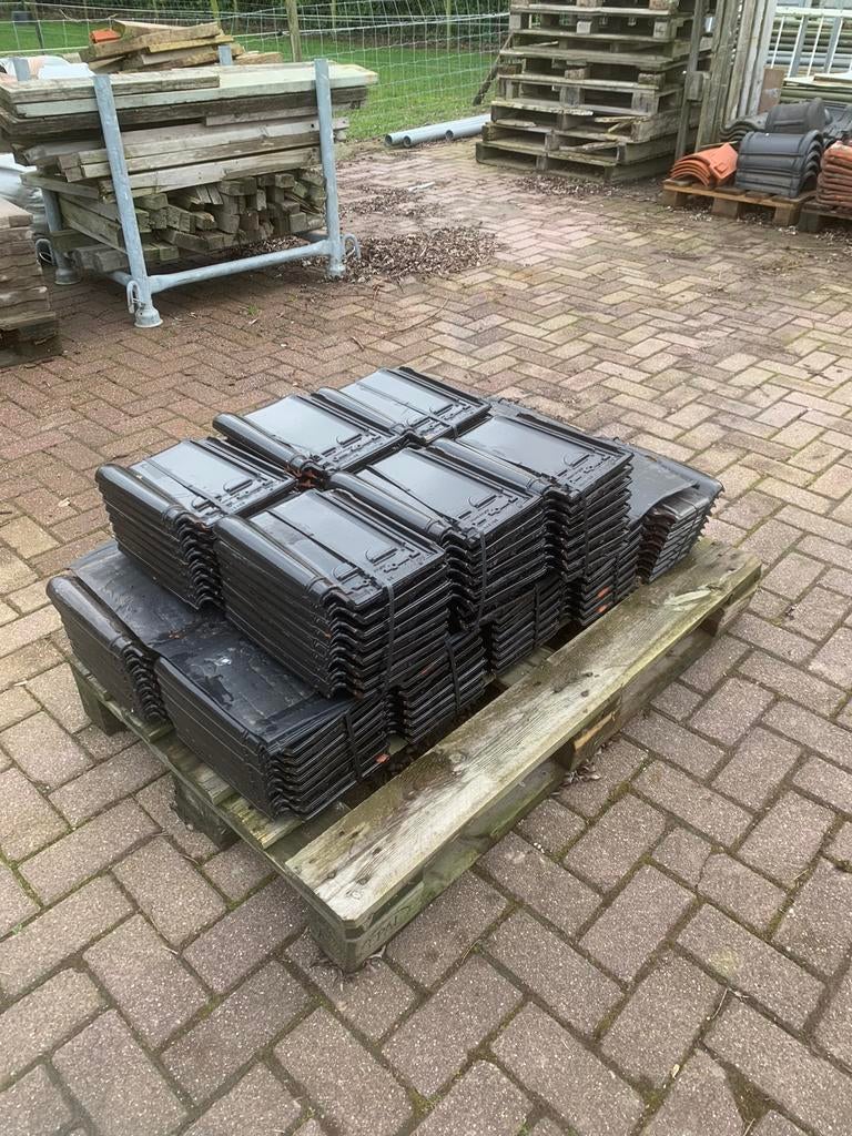 Dakpannen Tule du Nord zwart, Doe-het-zelf en Verbouw, Dakpannen en Dakbedekking, Nieuw, Dakpannen, Steen of Klei, Zwart, 15 m² of meer