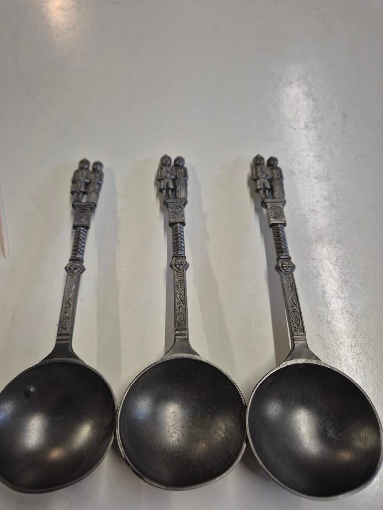 Set van 3 tinnen gelegenheidslepels – Frieling Zinn – Oud-Ho, Ophalen of Verzenden