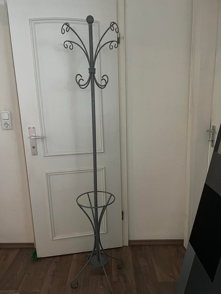 Vintage grijze kapstok 2 stuks - demontabel, Huis en Inrichting, Woonaccessoires | Kapstokken, Ophalen, Gebruikt, Metaal, Staande kapstok