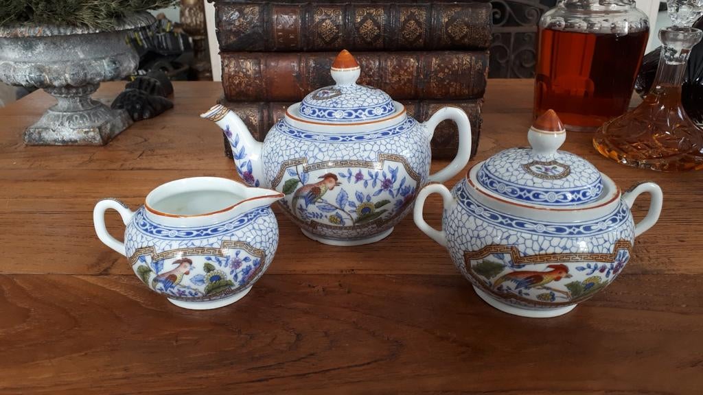 Louis Regout Mosa theesetje decor 601, Antiek en Kunst, Antiek | Servies los, Ophalen of Verzenden