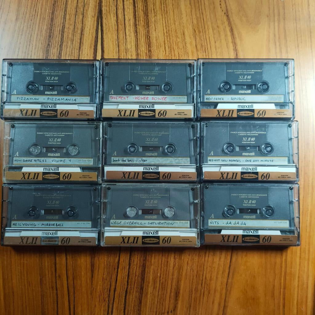 Maxell XLII 60 9x 1e generatie, Ophalen of Verzenden, Gebruikt, Overige genres, 2 t/m 25 bandjes