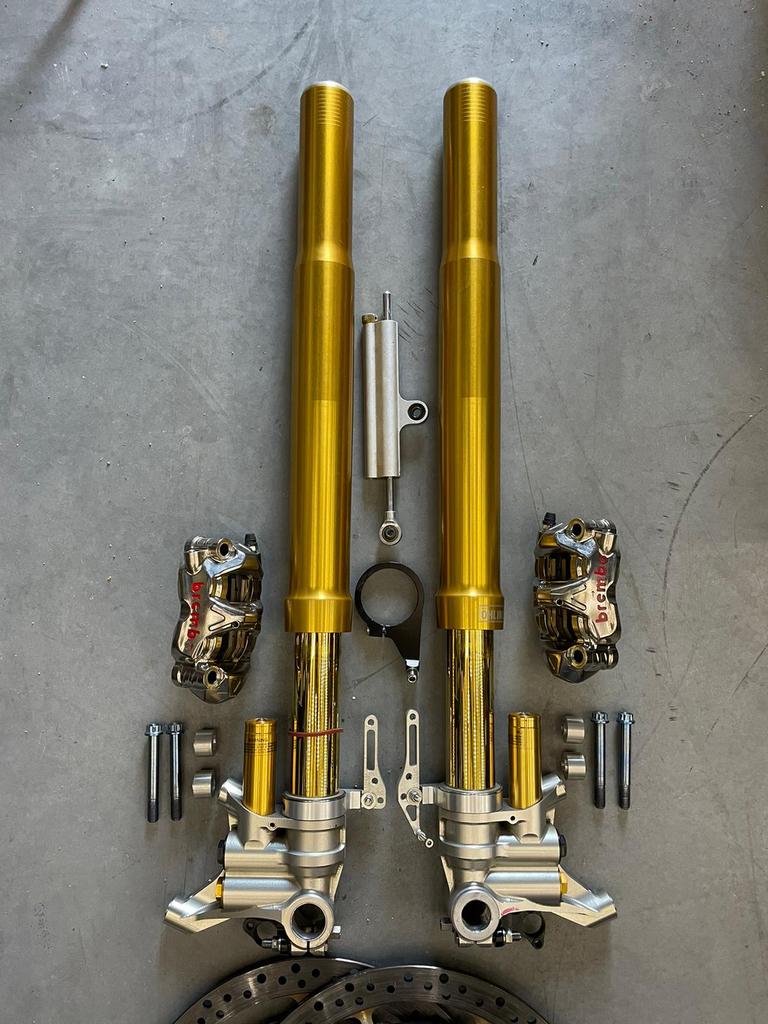 Ohlins wsbk fgr300 kompleet met klauwen, as en spatbord, Ophalen, Gebruikt