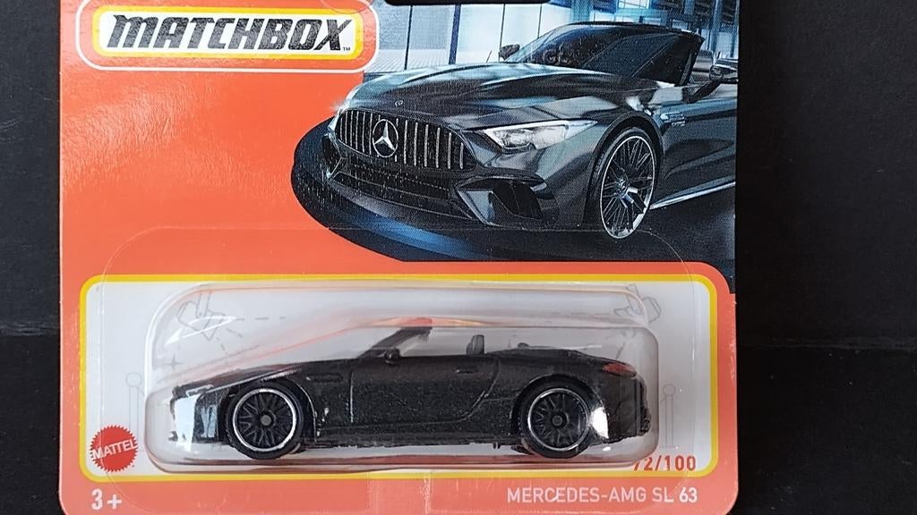 Mercedes Benz SL 63 Amg zwart 1:64 3inch Matchbox Pol, Auto, Verzenden, ., Nieuw