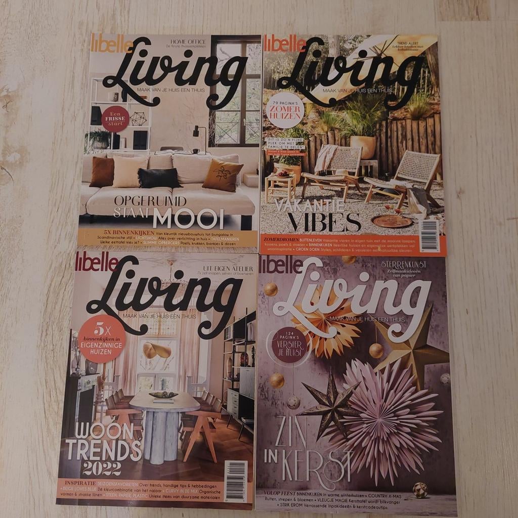 4 x Tijdschrift Libelle Living,  2021, Ophalen of Verzenden, Zo goed als nieuw, Damesbladen