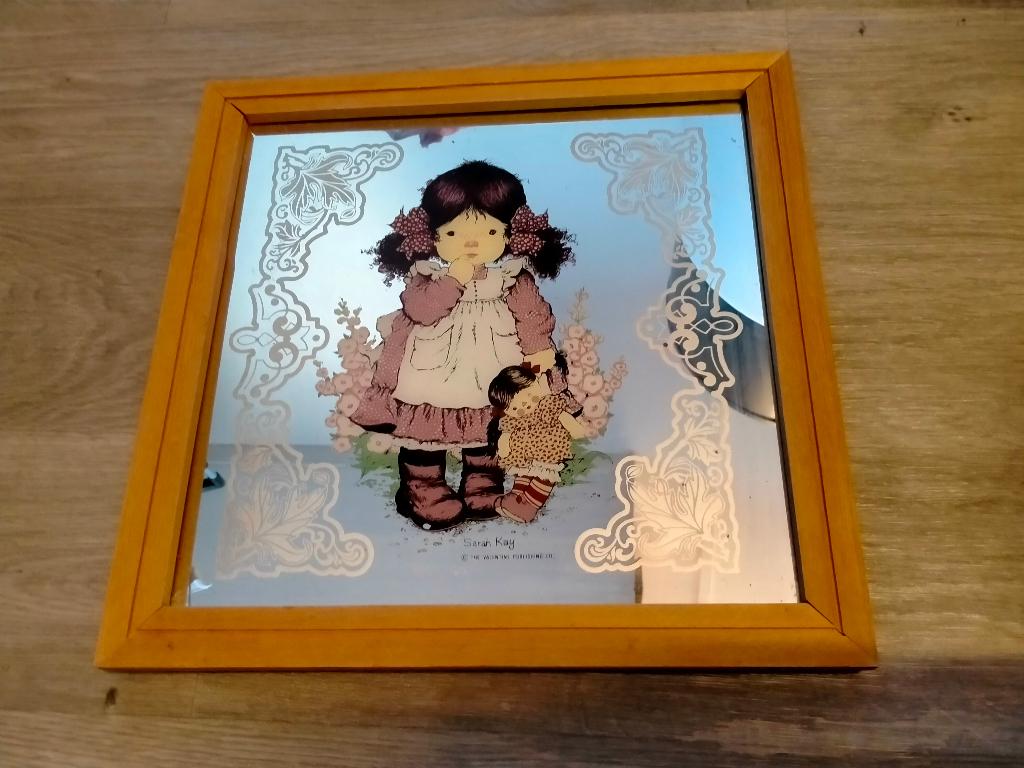 Sarah Kay Holly Hobbie pop poppen vintage spiegel glas, Verzamelen, Ophalen of Verzenden, Overige figuren, Gebruikt, Overige typen