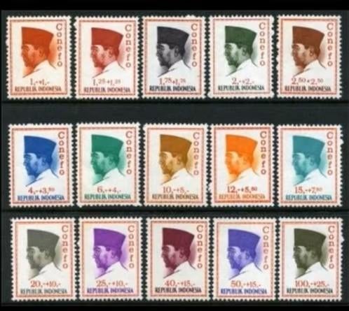 Indonesie 1965 - ZBL472-486 - President Soekarno Conefo, Ophalen of Verzenden, Postfris, Zuidoost-Azië