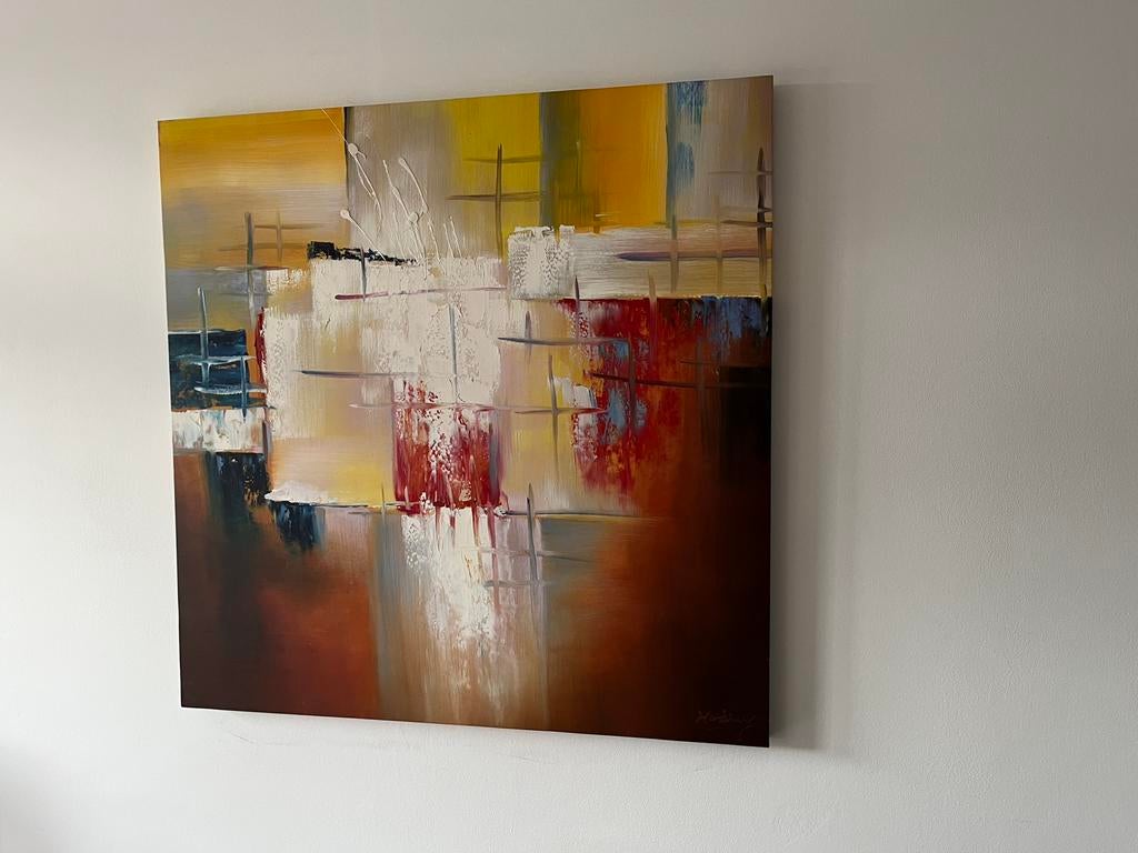 Abstract schilderij 100x100, Ophalen