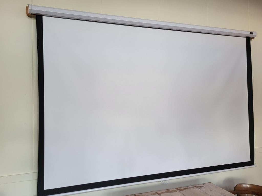 Celexon Projectiescherm - Handmatig Oprolbaar, Audio, Tv en Foto, Projectieschermen, Ophalen, Handmatig, Zo goed als nieuw