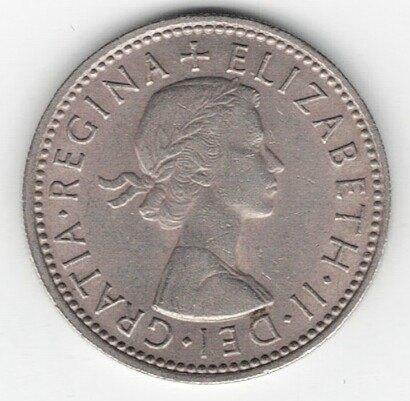 26-700 Engeland 1 shilling 1963, Verzenden, Overige landen, Losse munt