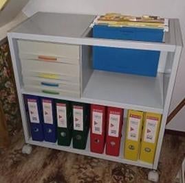 Mobiele (kantoor)kast, staal, lichtgrijs, Ophalen, Gebruikt, 50 tot 100 cm, Minder dan 100 cm