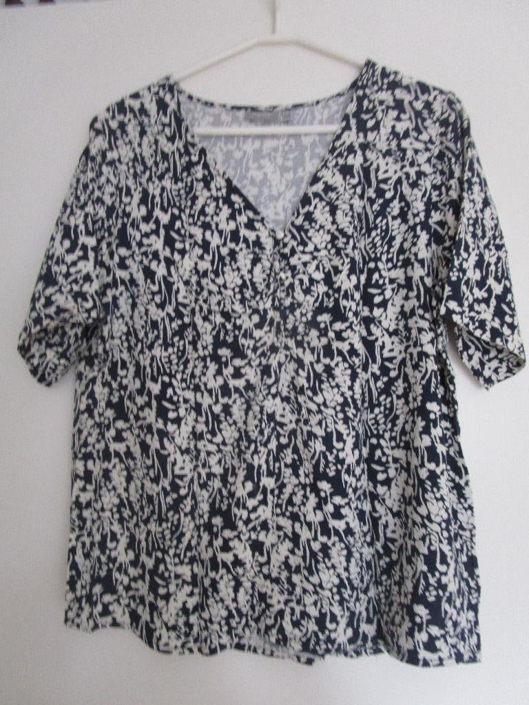 Fransa shirt maat M korte mouw  blauw/wit, Kleding | Dames, Maat 38/40 (M), Blauw, Fransa, Ophalen of Verzenden