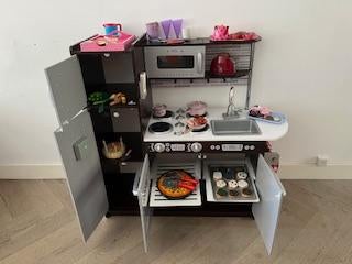 Kidkraft Uptown Espresso Keuken (met accessoires), Ophalen, Gebruikt, Hout, Speelkeuken