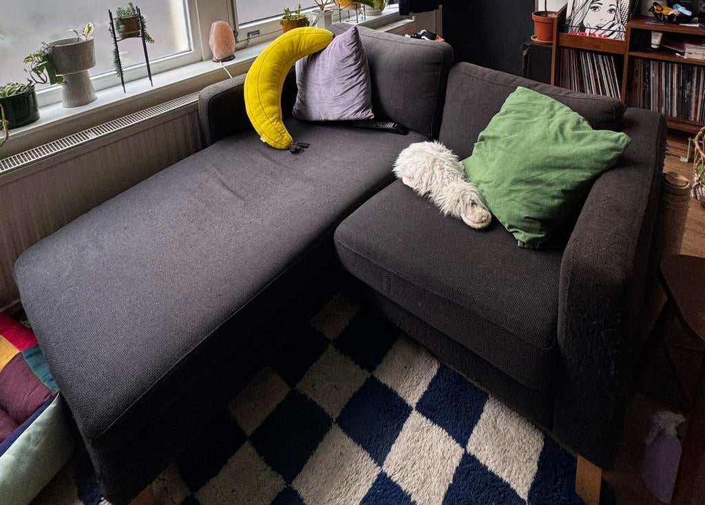 GRATIS IKEA Karlstad chaise longue 2-zits, Ophalen, Gebruikt, Stof