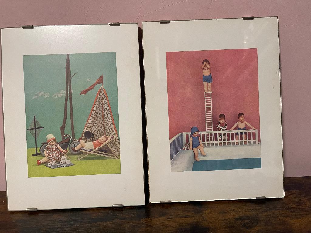 Vintage lijsten met Kathe Kruse poppen, Antiek en Kunst, Ophalen of Verzenden