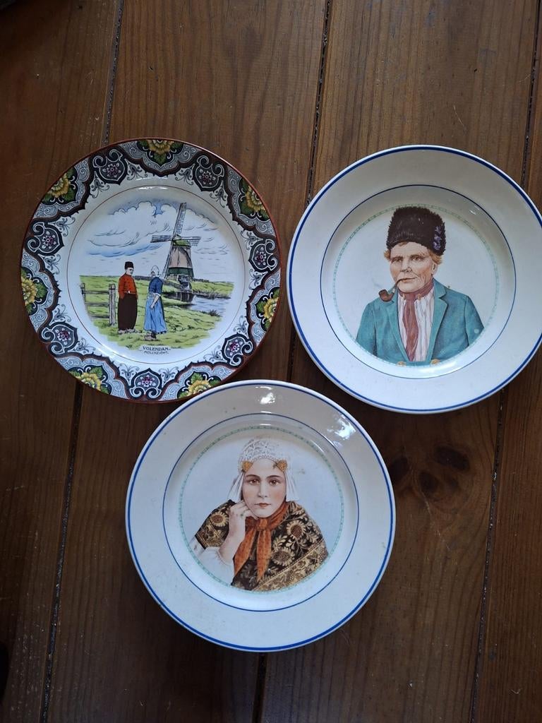 Antieke bordjes Société Ceramique maastricht, Antiek en Kunst, Antiek | Wandborden en Tegels, Ophalen of Verzenden