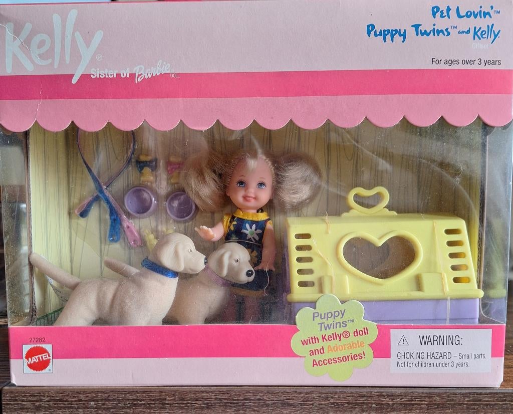Pet Lovin' Puppy Twins & Kelly / Shelly NRFB 1999 Barbie, Ophalen of Verzenden, Nieuw, Fashion Doll