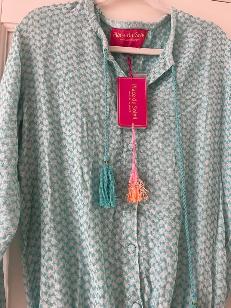 Place du Soleil playsuit, Maat 38/40 (M), Blauw, Nieuw, Ophalen of Verzenden