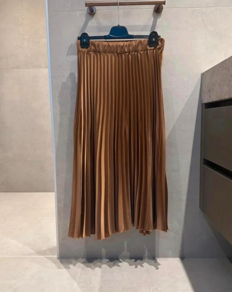 Plissé rok Garconne , maat 38, Kleding | Dames, Maat 38/40 (M), Bruin, Ophalen of Verzenden, Zo goed als nieuw