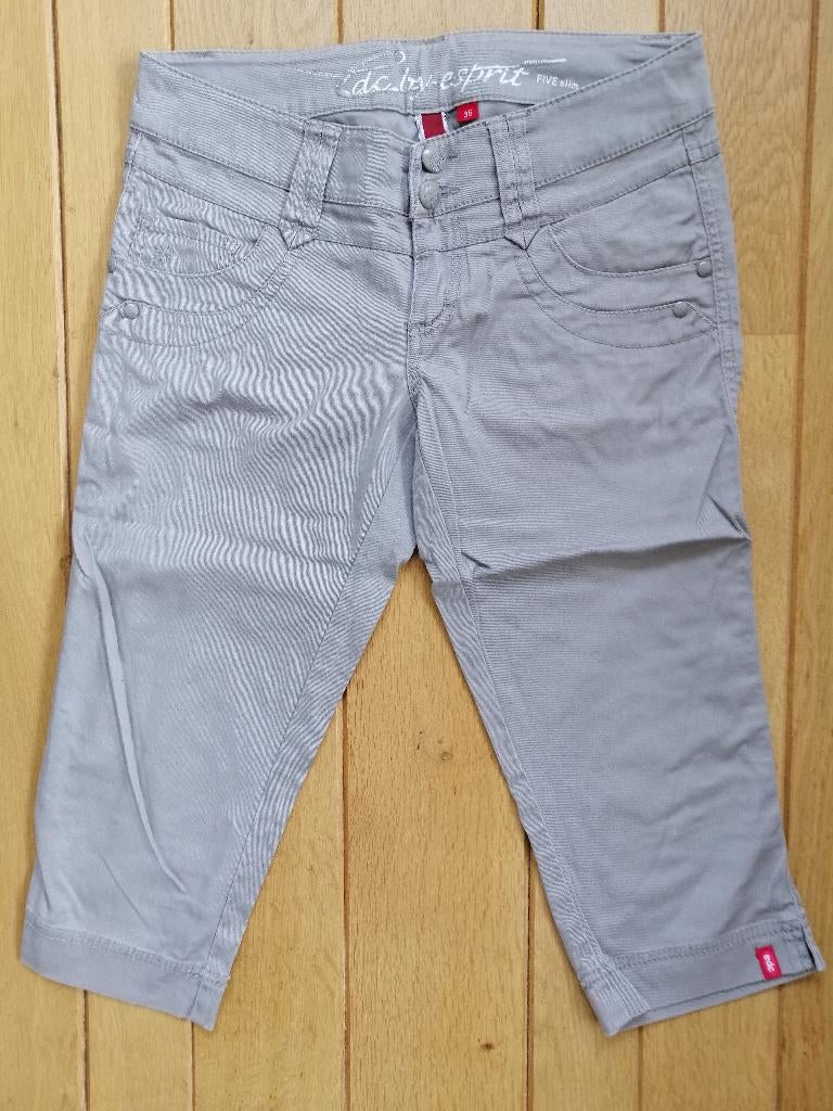 EDC by ESPRIT knie broek FIVE slim grijs maat 36, Ophalen of Verzenden, Zo goed als nieuw, Maat 36 (S), Esprit