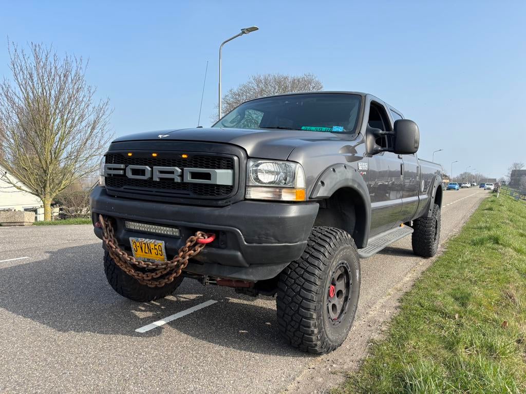 Ford F350  2004 Super Duty Lariat 6.0 TD, Auto's, Ford Usa, Bedrijf, E-Series, Diesel, Automaat, Zilver of Grijs, Grijs, Leder