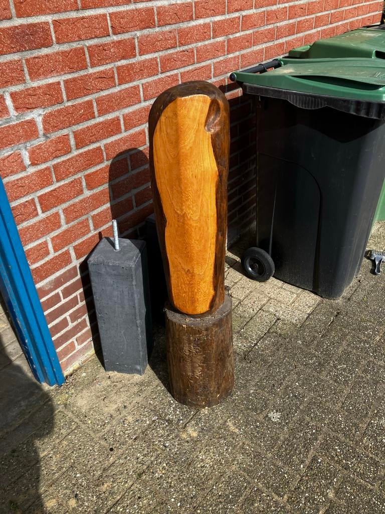 Houten sculptuur, Ophalen, 50 - 100 cm, Handgemaakt, Beeld