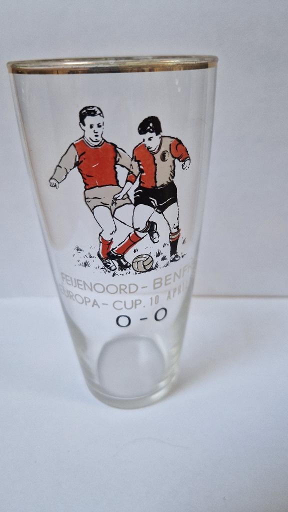Feijenoord Benfica voetbal glas, Ophalen of Verzenden, Zo goed als nieuw, Feyenoord, Overige typen